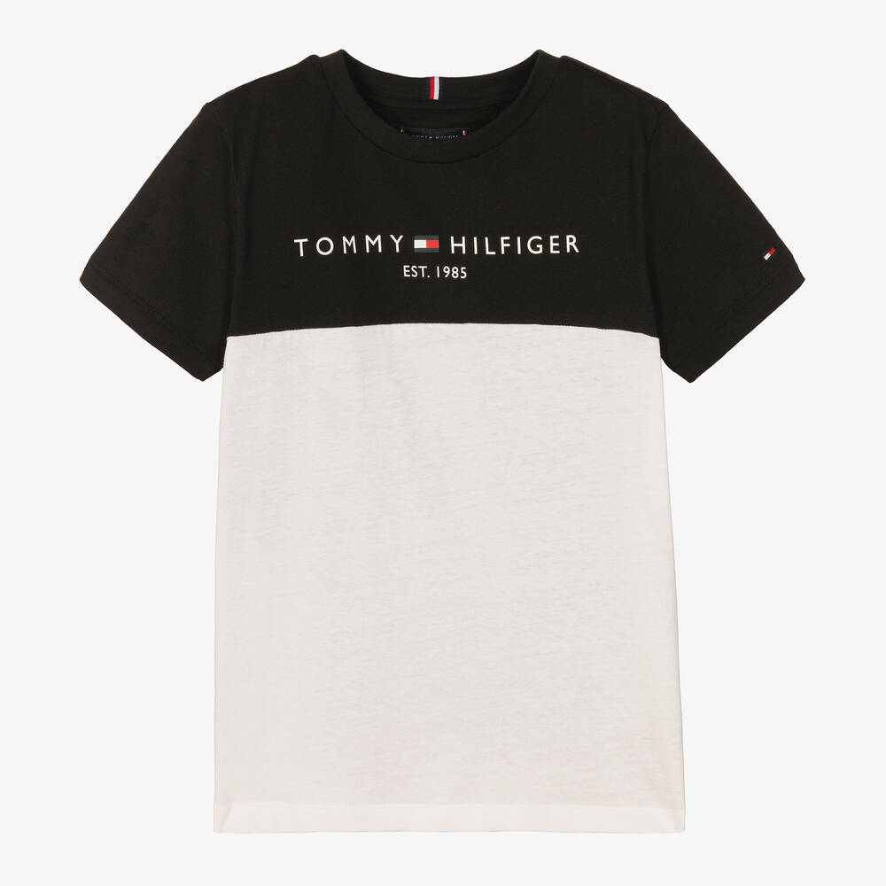 T shirt noir en coton ado gar on