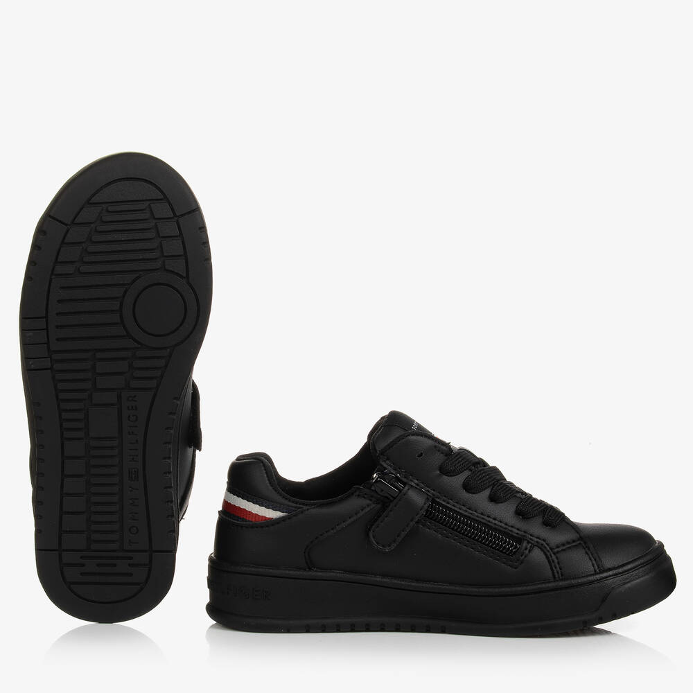 Tommy Hilfiger-Черные кроссовки из искусственной кожи | Childrensalon Outlet
