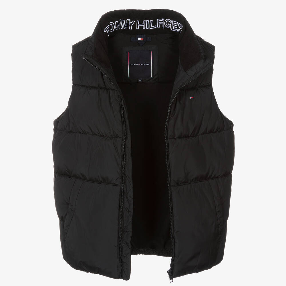 Tommy Hilfiger-Черный пуховый жилет для подростков | Childrensalon Outlet