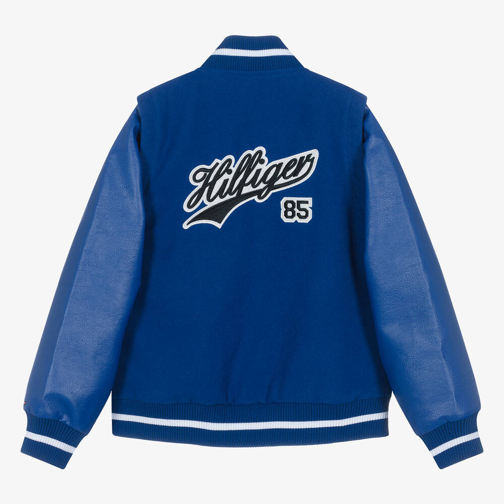 Tommy Hilfiger-جاكيت بومبر لون أزرق للمراهقين | Childrensalon Outlet