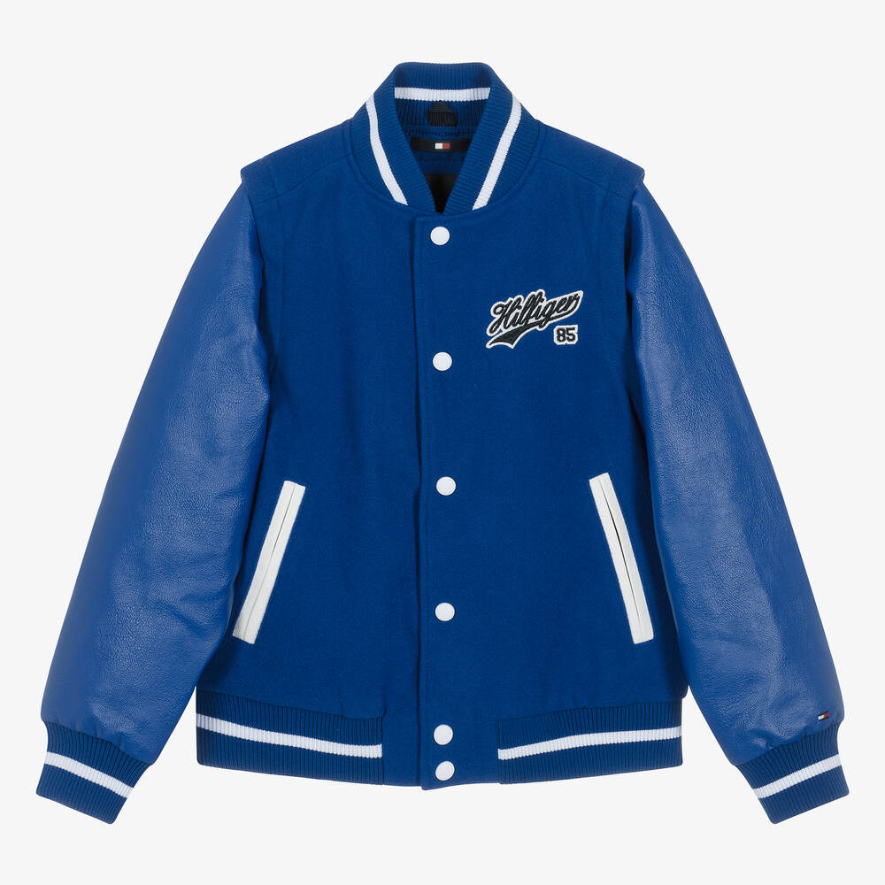 Tommy Hilfiger Teen Boys Blue Bomber Jacket Childrensalon Outlet