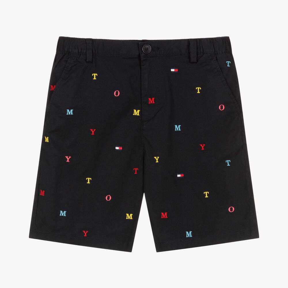 Tommy Hilfiger - Teen Boys Blue Cotton Chino Shorts | Childrensalon