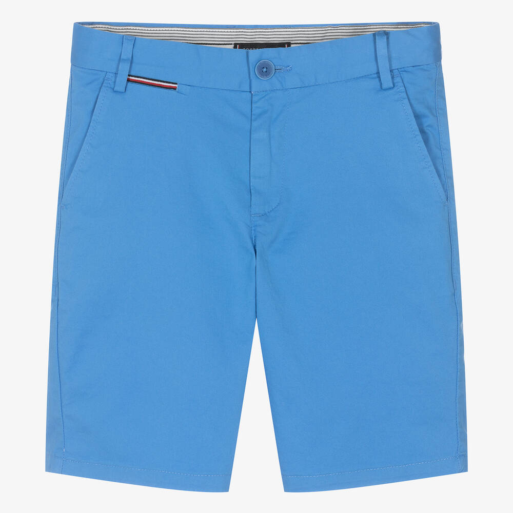 Tommy Hilfiger-Teen Boys Blue Cotton Chino Shorts | Childrensalon Outlet