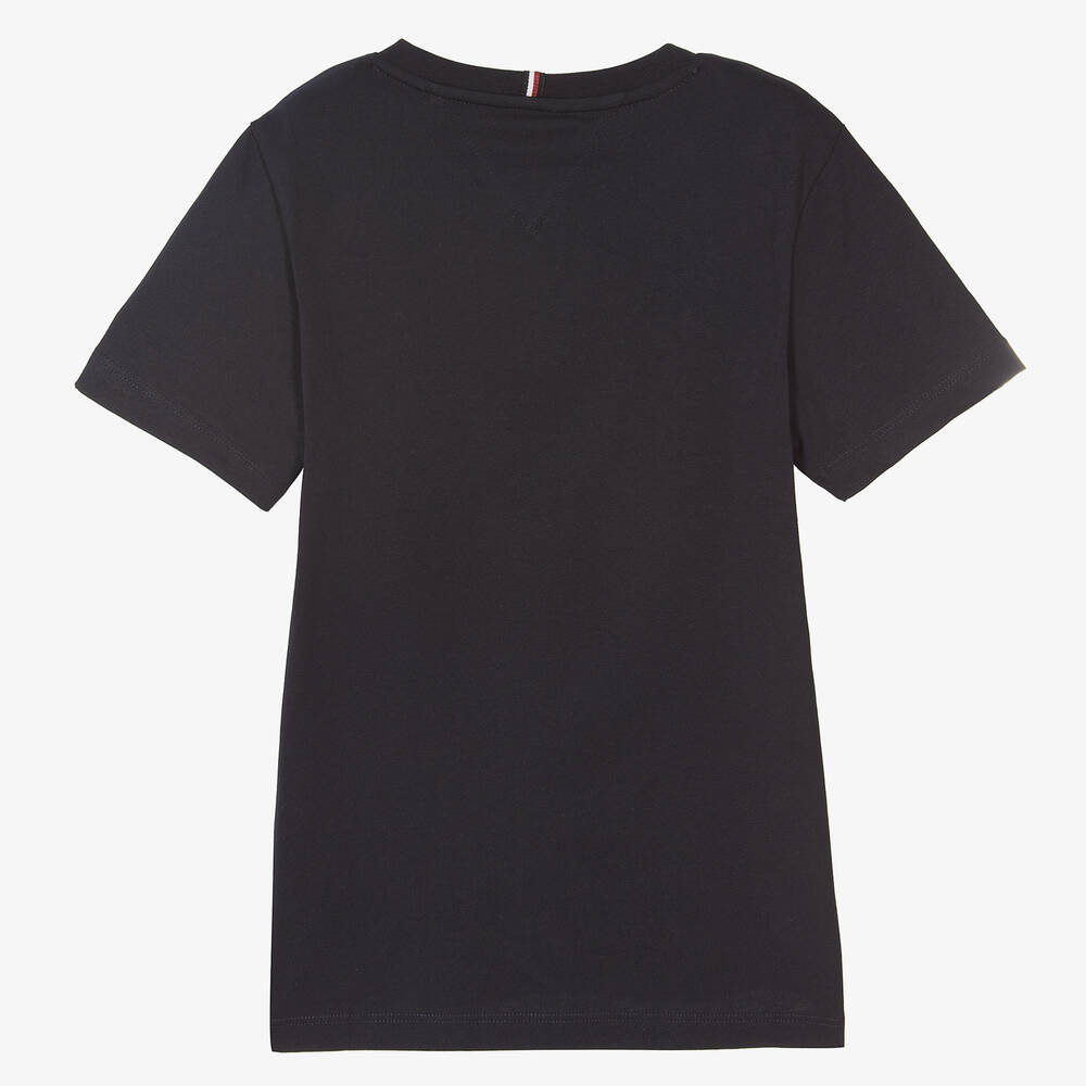 Tommy Hilfiger-Синяя хлопковая футболка | Childrensalon Outlet