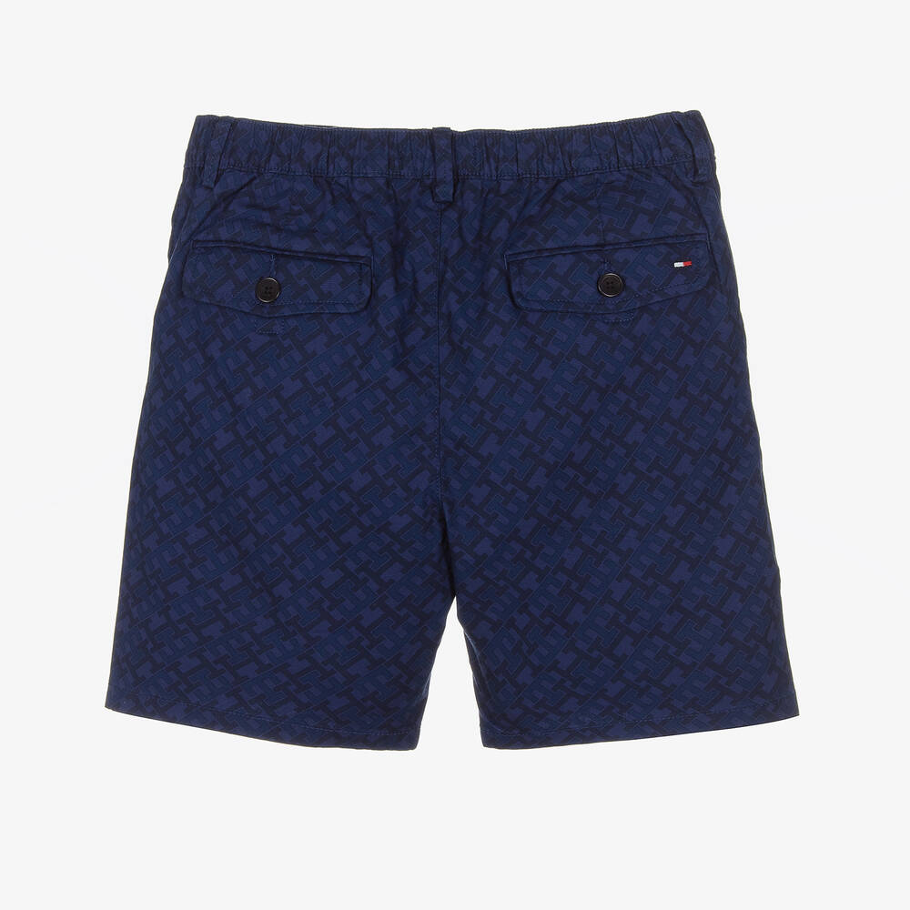Tommy Hilfiger-شورت تينز ولادي قطن جيرسي لون كحلي | Childrensalon Outlet