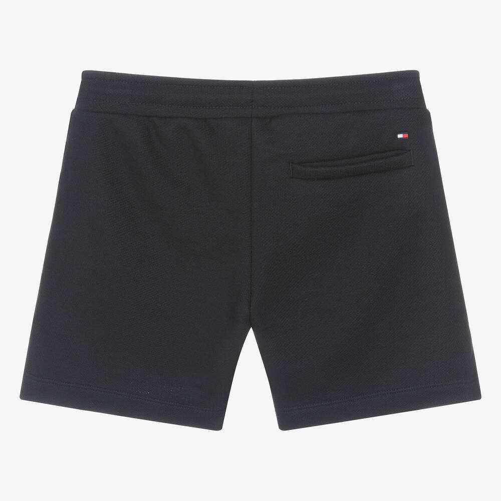 Tommy Hilfiger-شورت قطن جيرسي مقلم لون كحلي للمراهقين | Childrensalon Outlet