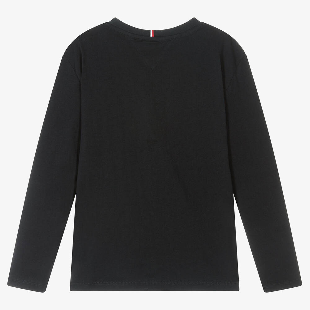 Tommy Hilfiger-Синий хлопковый топ для мальчиков-подростков | Childrensalon Outlet