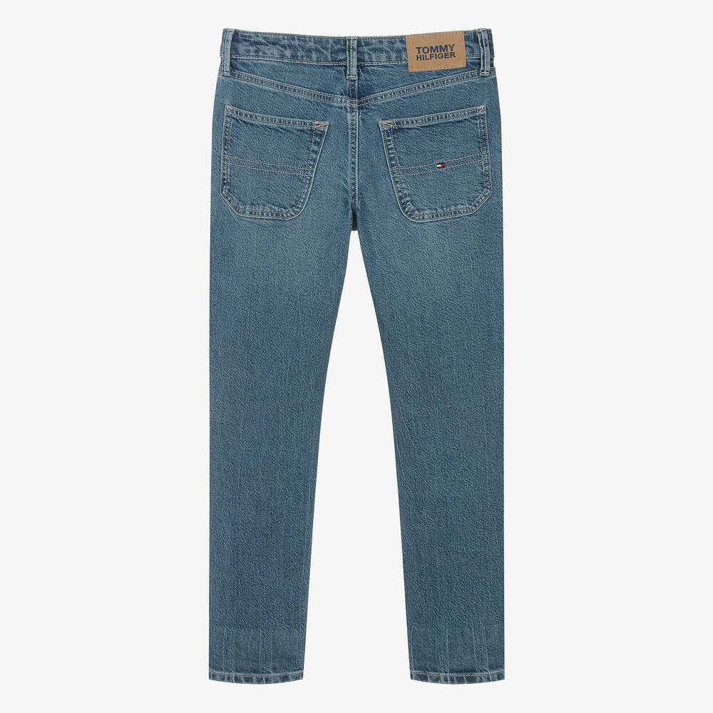 Tommy Hilfiger Teen Boys Blue Denim Straight Fit Jeans