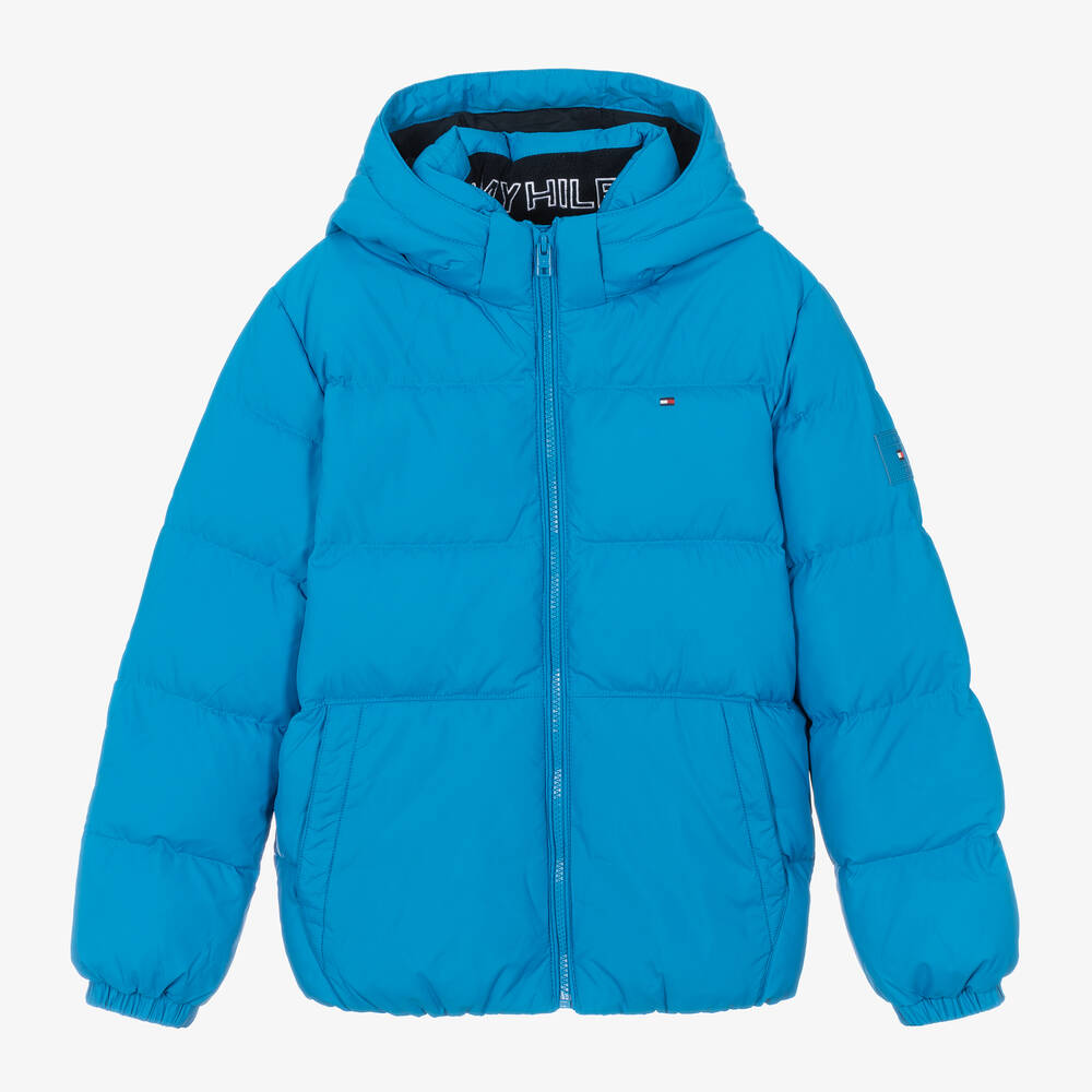 Tommy Hilfiger - Teen Boys Blue Down Padded Puffer Jacket | Childrensalon