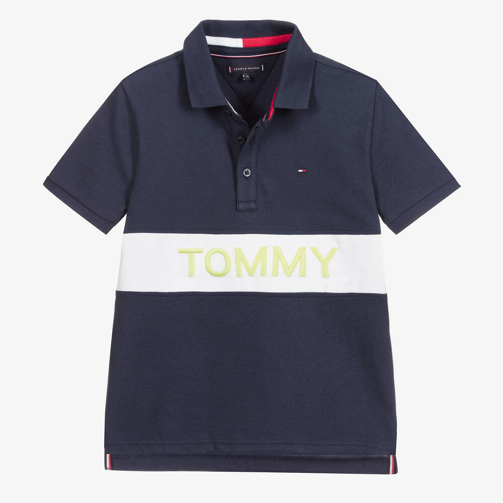 Tommy Hilfiger-Синяя рубашка поло для подростков | Childrensalon Outlet
