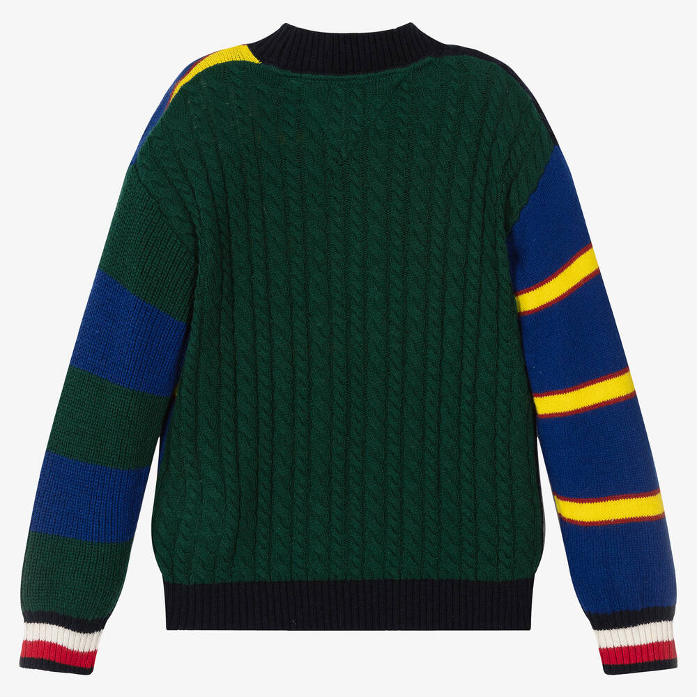 Tommy Hilfiger Teen Boys Blue Multi Stripe Sweater