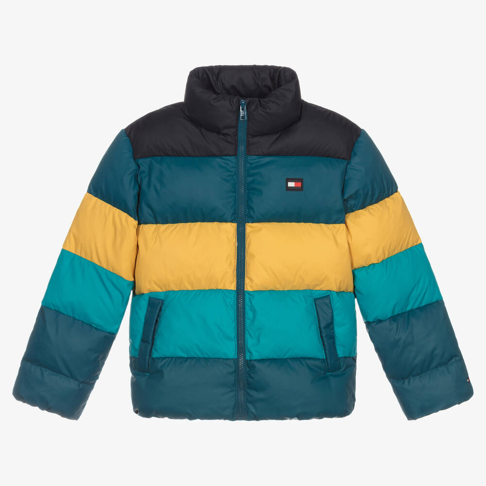 Yellow and blue tommy hilfiger jacket top
