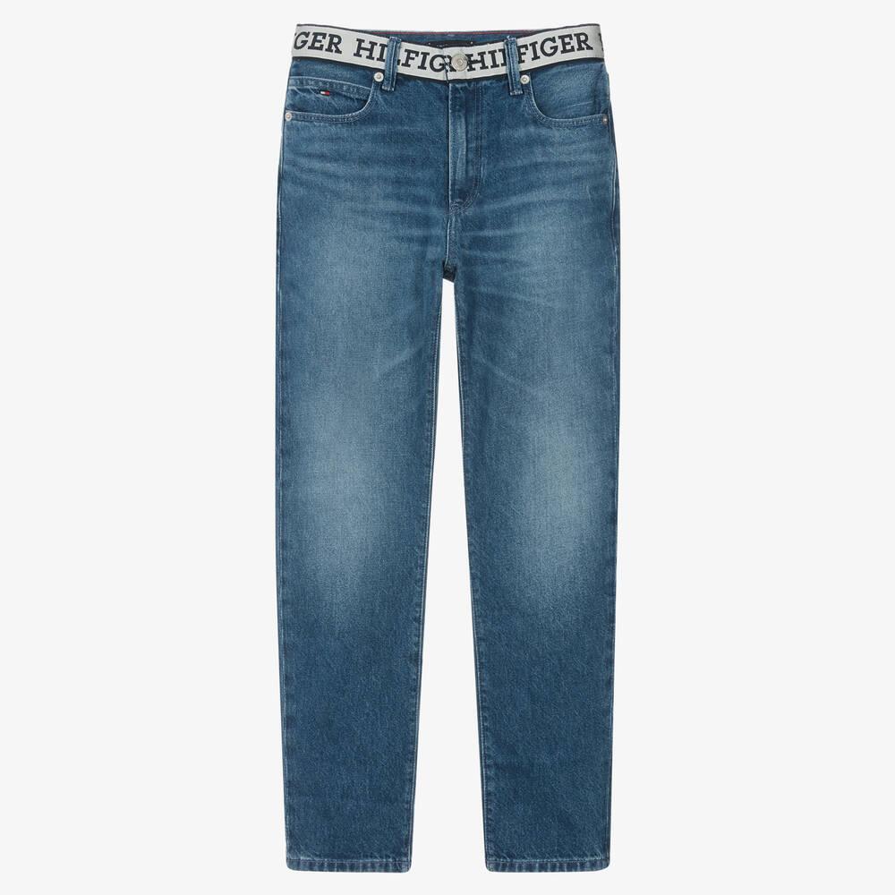 Tommy Hilfiger - Jean droit bleu en denim Ado garçon | Childrensalon