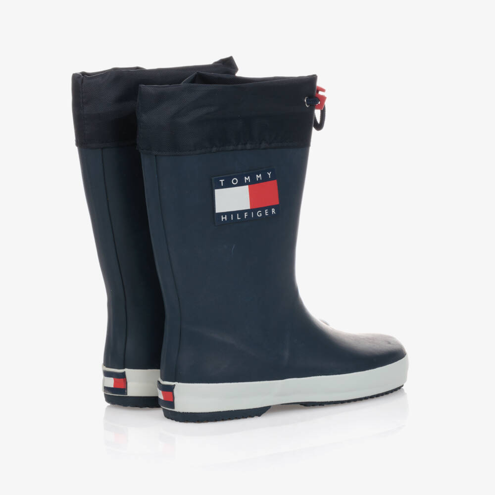 Tommy Hilfiger-Teen Boys Blue Waterproof Boots | Childrensalon Outlet