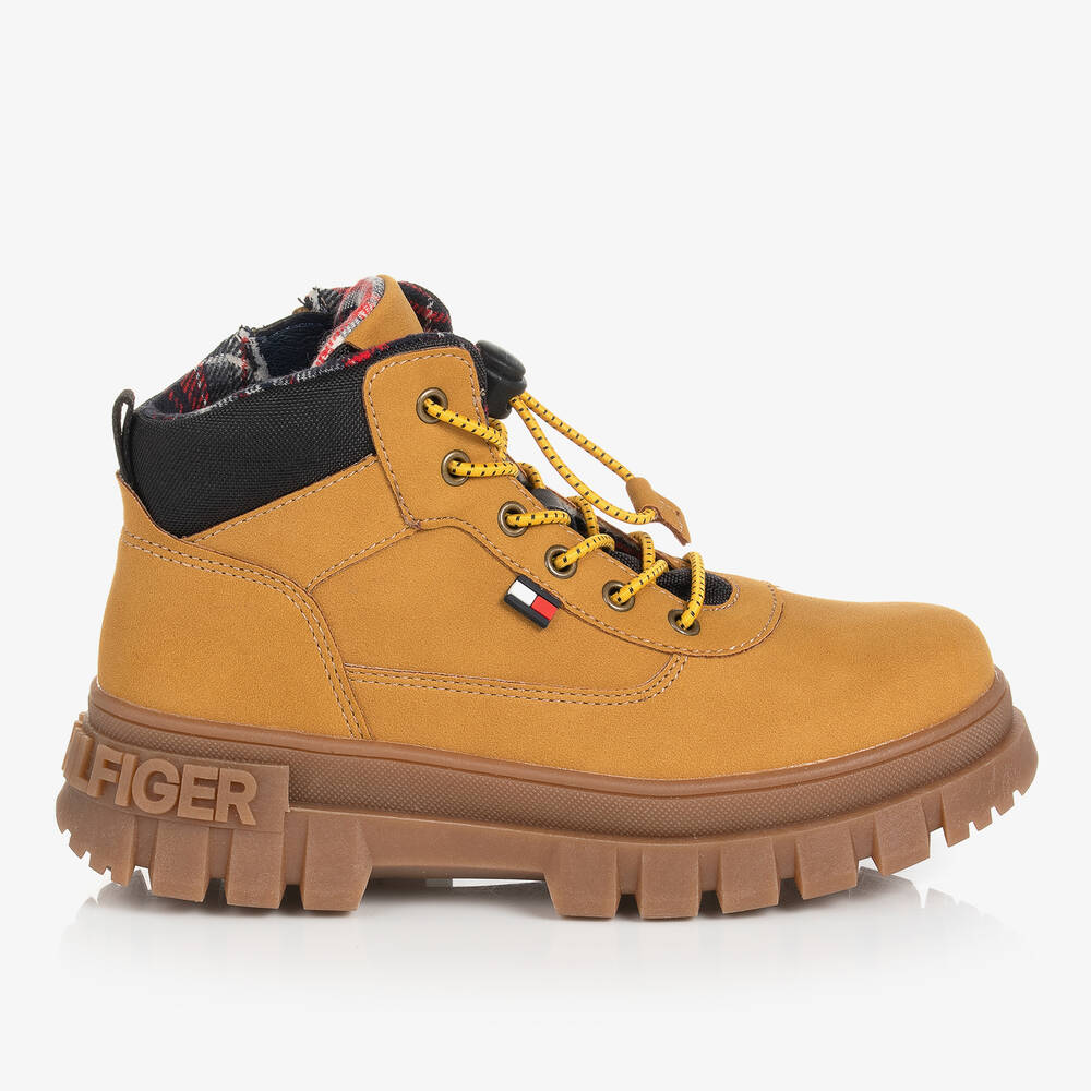 Tommy Hilfiger Teen Boys Brown Faux Suede Leather Boots