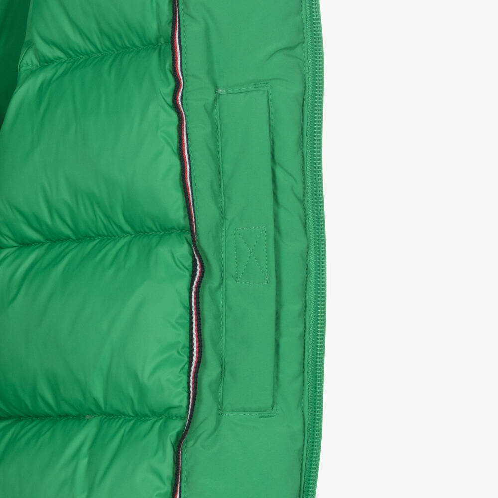 Tommy Hilfiger-Зеленый пуховый жилет с нашивкой-флагом | Childrensalon Outlet