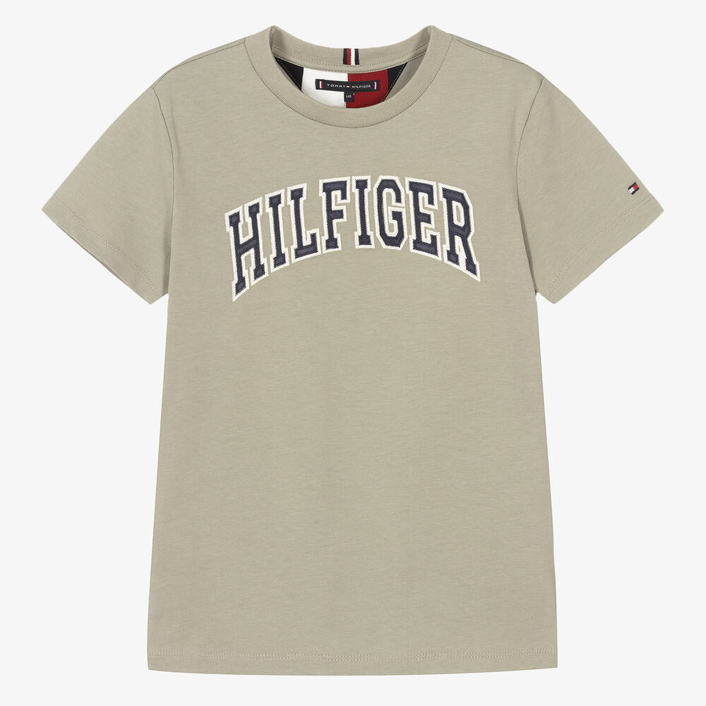 Tommy Hilfiger - Teen Boys Green Logo T-Shirt | Childrensalon