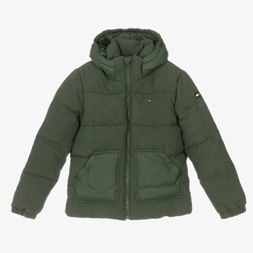 Tommy Hilfiger - Grüne Teen Steppjacke (J) | Childrensalon