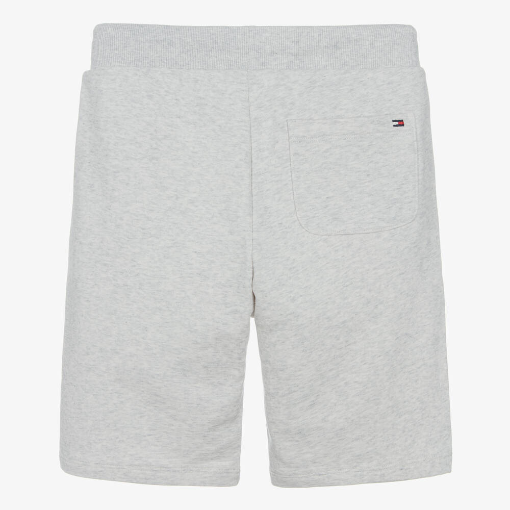 Tommy Hilfiger-Серые шорты-бермуды из хлопкового джерси | Childrensalon Outlet