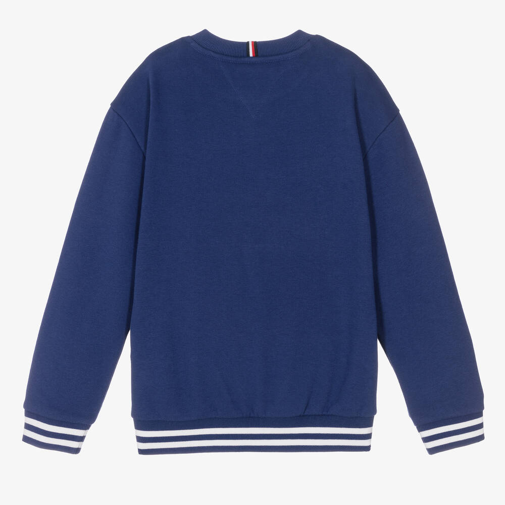 Tommy Hilfiger-Teen Boys Indigo Blue Logo Sweatshirt | Childrensalon Outlet
