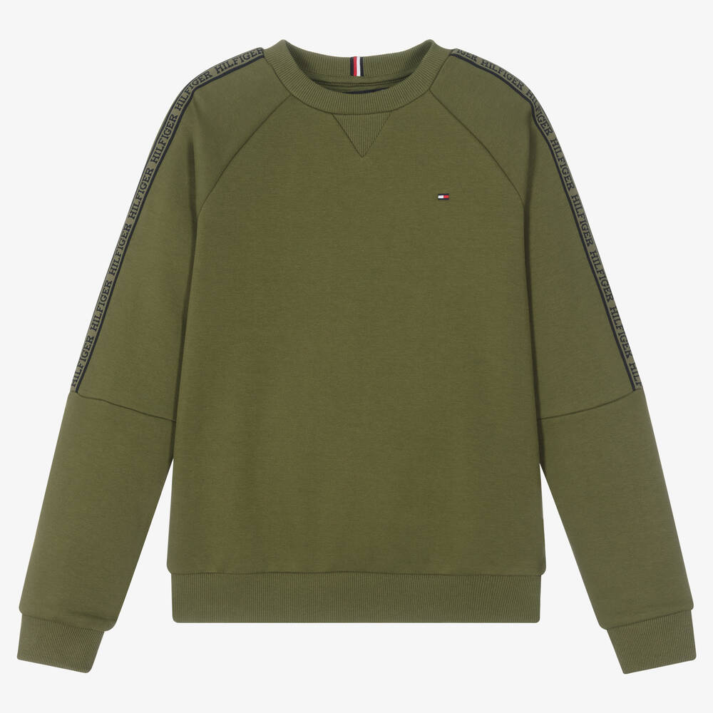 Tommy Hilfiger - Khakigrünes Teen Sweatshirt für Jungen | Childrensalon