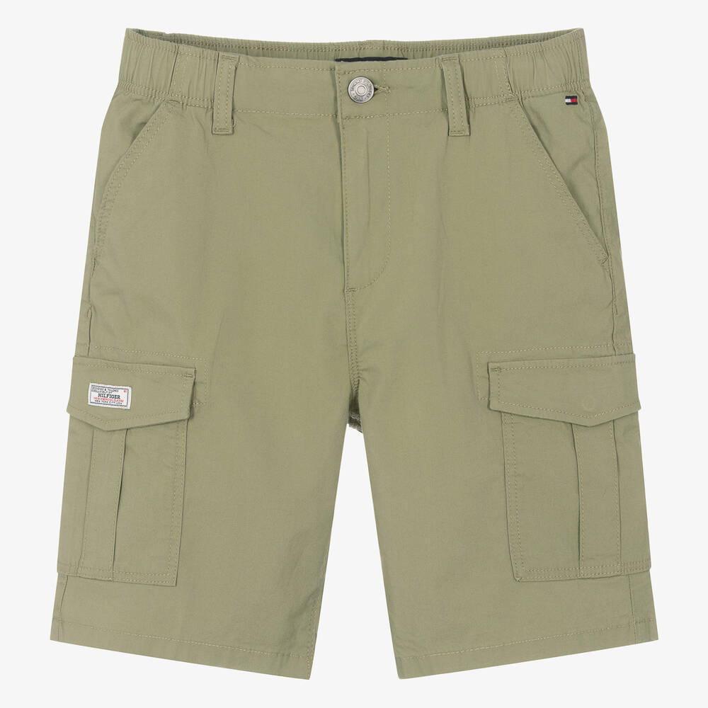 Tommy Hilfiger-Teen Boys Khaki Straight Fit Cargo Shorts | Childrensalon Outlet