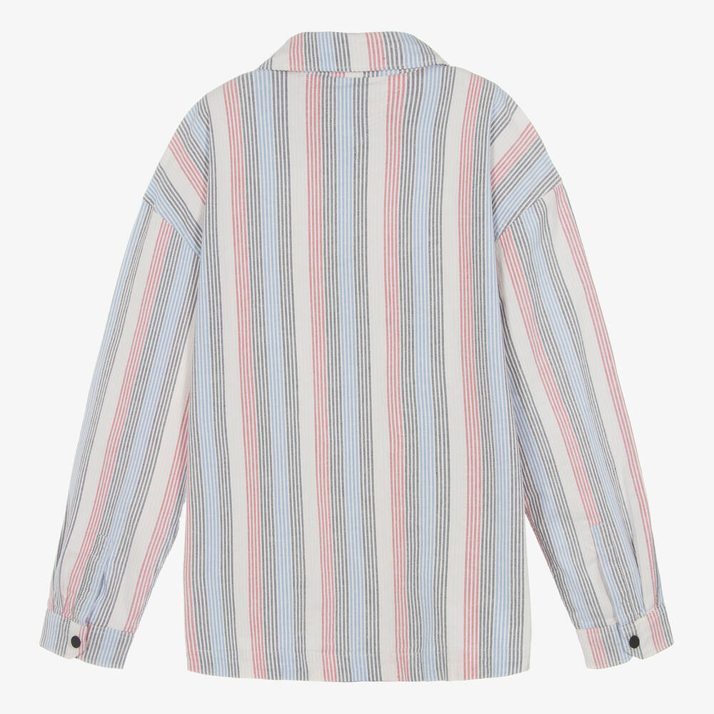 Tommy Hilfiger-Teen Boys Multi-Stripe Oxford Cotton Shirt | Childrensalon Outlet