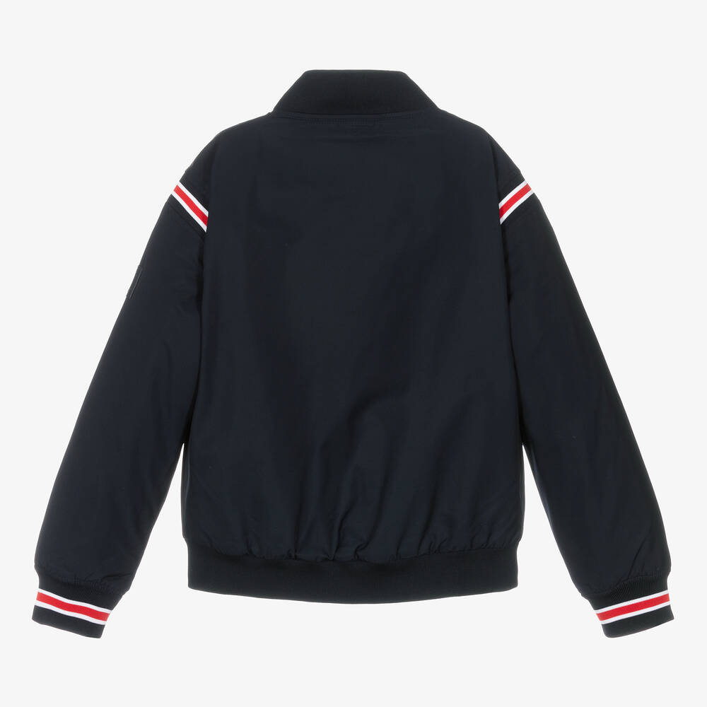 Tommy Hilfiger-Teen Boys Navy Blue Bomber Jacket | Childrensalon Outlet