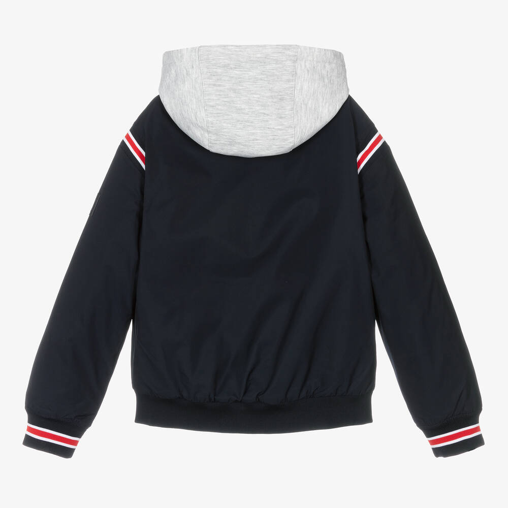Tommy Hilfiger Teen Boys Navy Blue Bomber Jacket Childrensalon Outlet