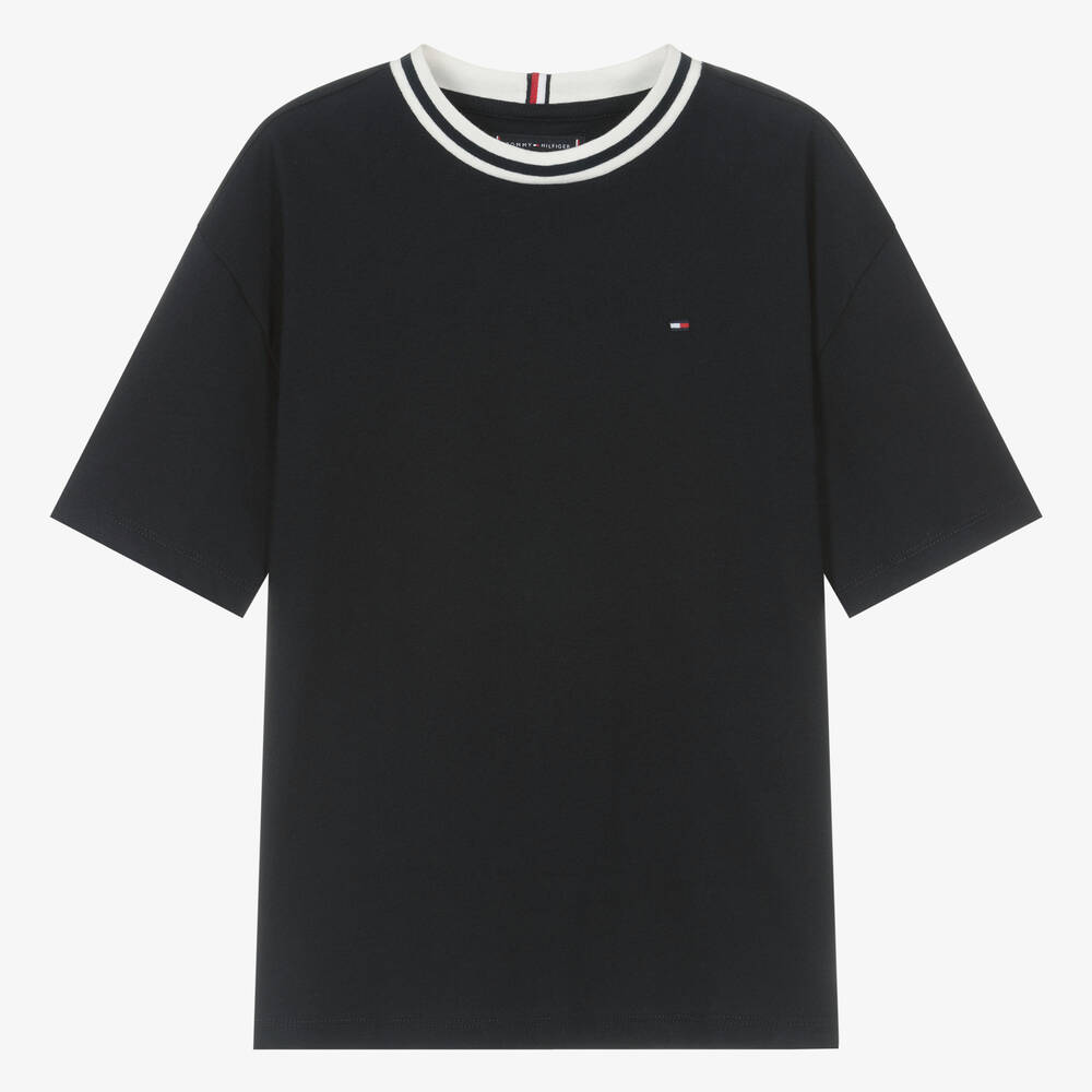 Teen Boys Navy Blue Cotton T Shirt