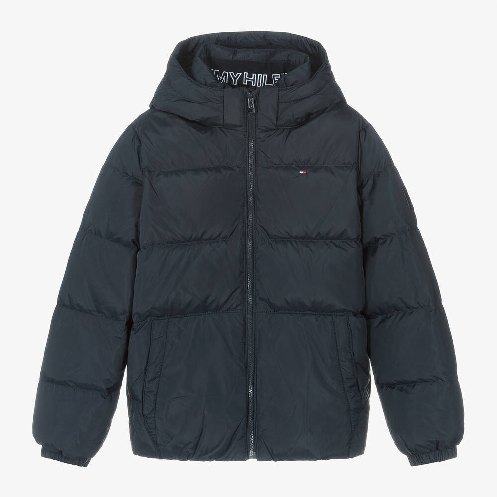 Tommy Hilfiger - Navyblaue Teen Daunen-Steppjacke | Childrensalon