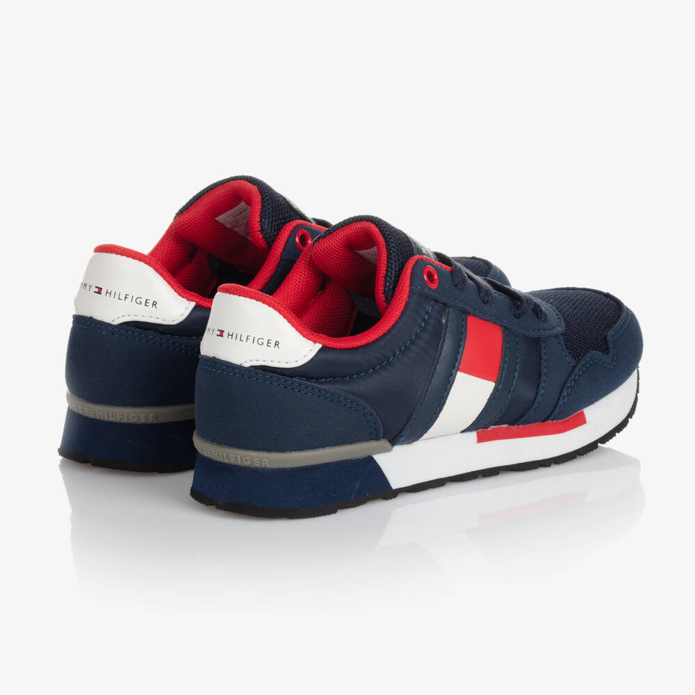 Tommy Hilfiger-Teen Boys Navy Lace-Up Trainers | Childrensalon Outlet