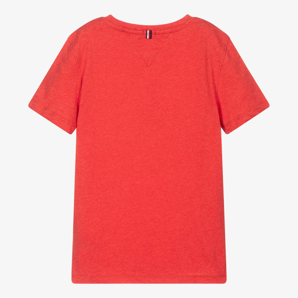 Tommy Hilfiger-Футболка из красного хлопка с логотипом для мальчиков | Childrensalon Outlet