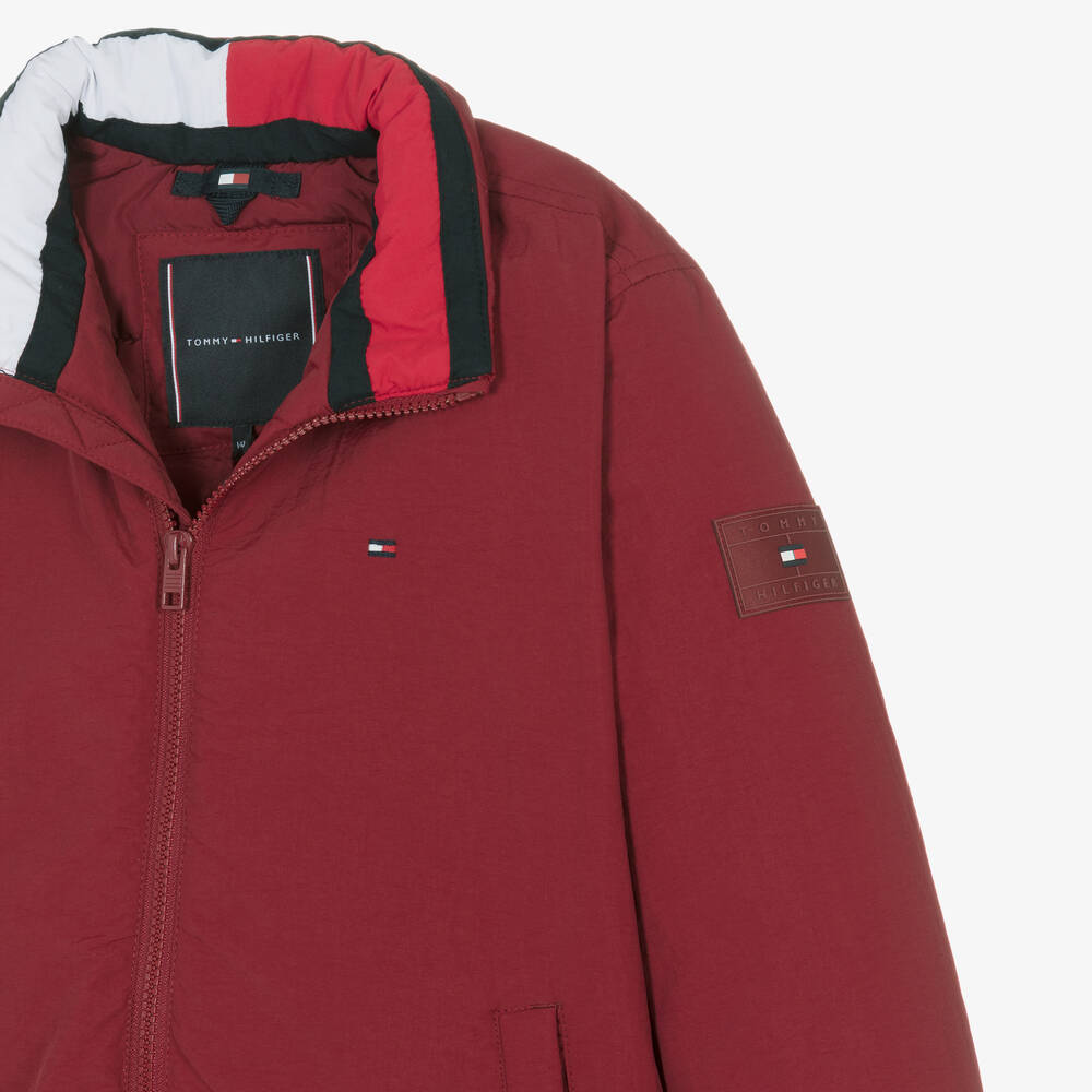 Mens red tommy hilfiger jacket store