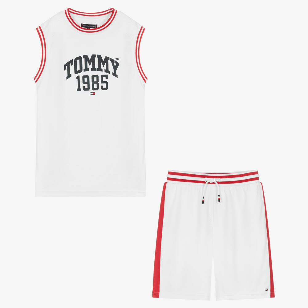 Tommy Hilfiger - Ensemble short de basket blanc ado | Childrensalon