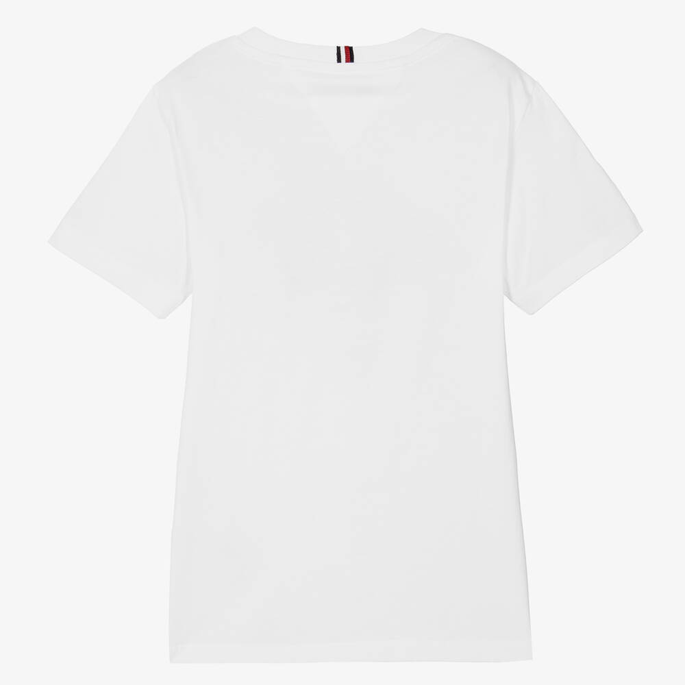 Tommy Hilfiger-Белая хлопковая футболка | Childrensalon Outlet