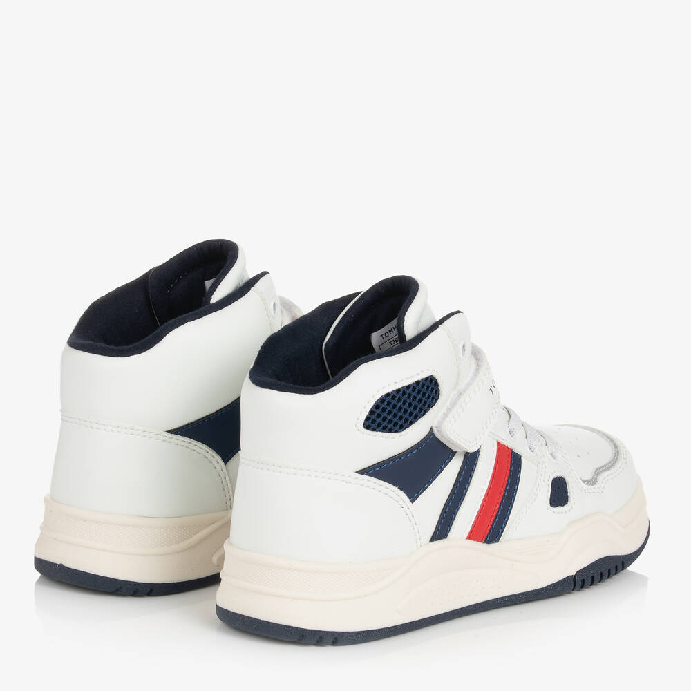Tommy Hilfiger-Высокие белые кроссовки из искусственной кожи | Childrensalon Outlet