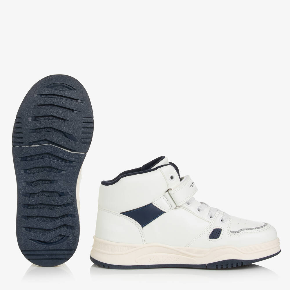 Tommy Hilfiger-Высокие белые кроссовки из искусственной кожи | Childrensalon Outlet