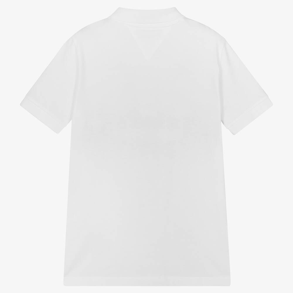 Tommy Hilfiger-Белая рубашка поло из джерси | Childrensalon Outlet