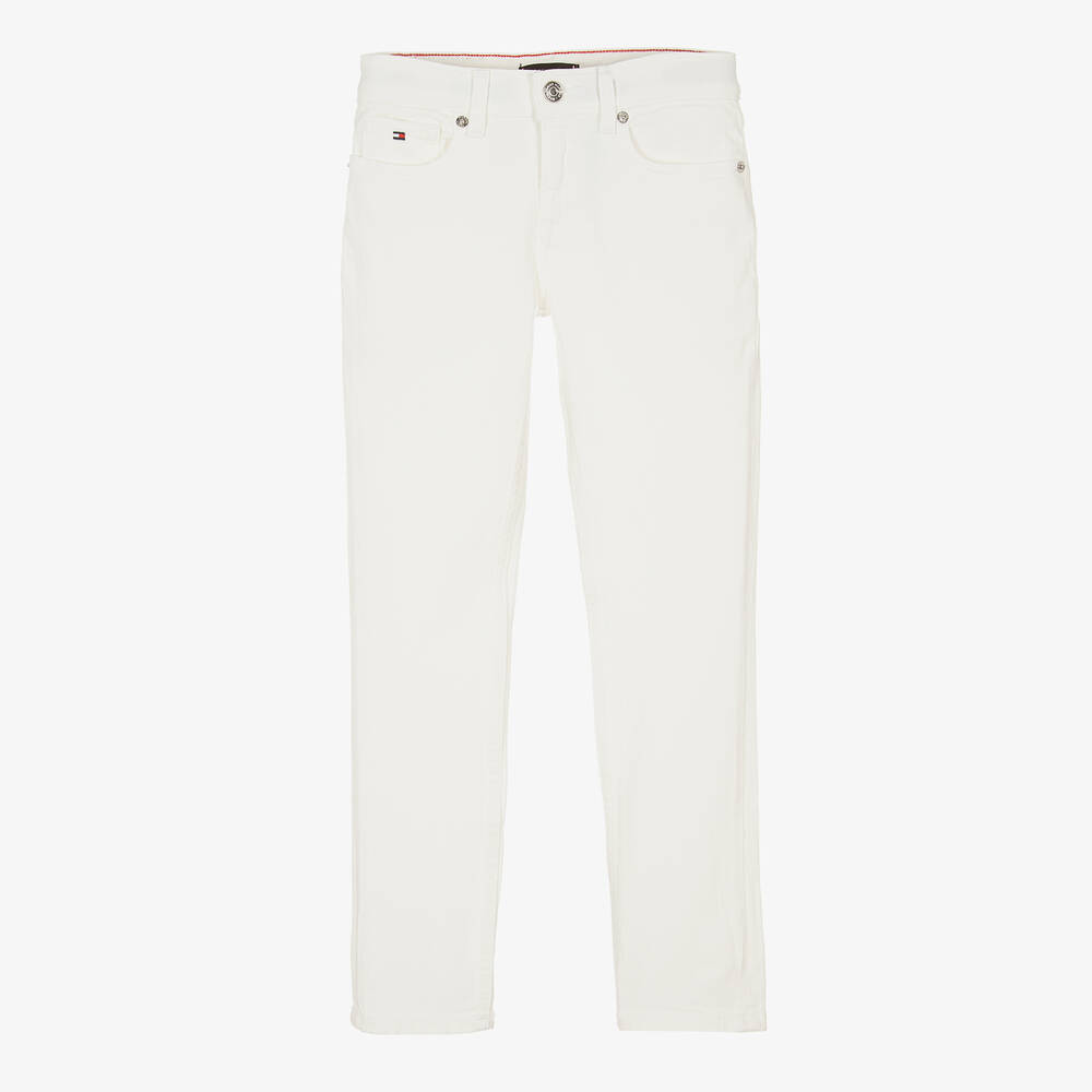 Tommy Hilfiger - Teen Boys White Scanton Slim Fit Jeans | Childrensalon  Outlet | Stretchjeans