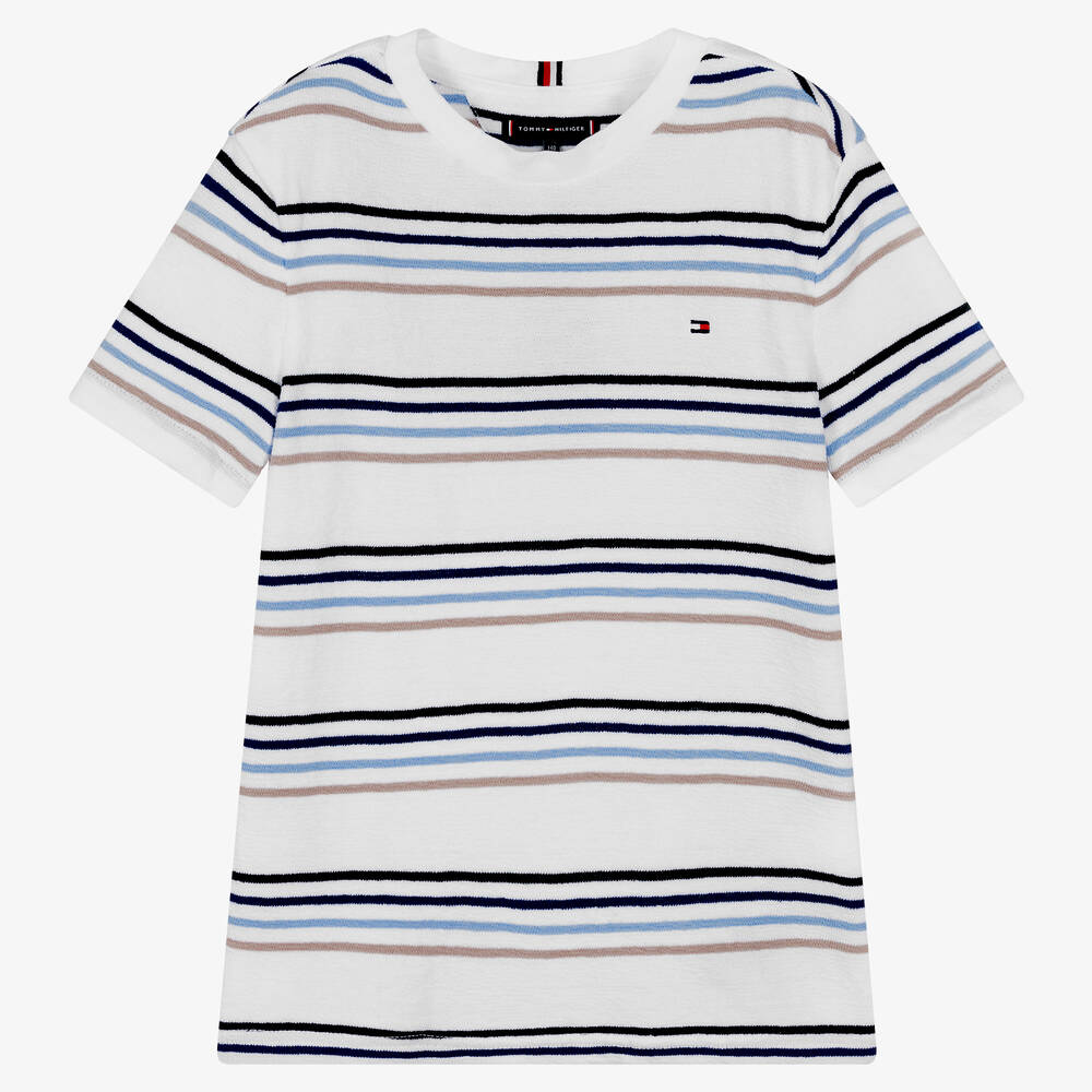 Tommy Hilfiger - Белая махровая футболка | Childrensalon