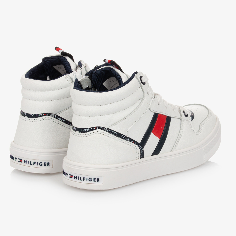 Tommy Hilfiger Teen Boys White Trainers Childrensalon Outlet
