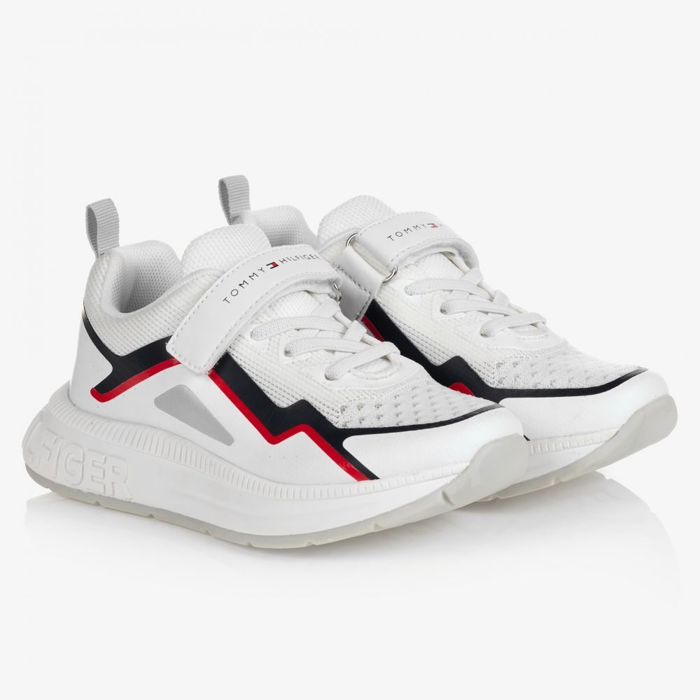 Tommy Hilfiger - Baskets blanches Ado garçon | Childrensalon