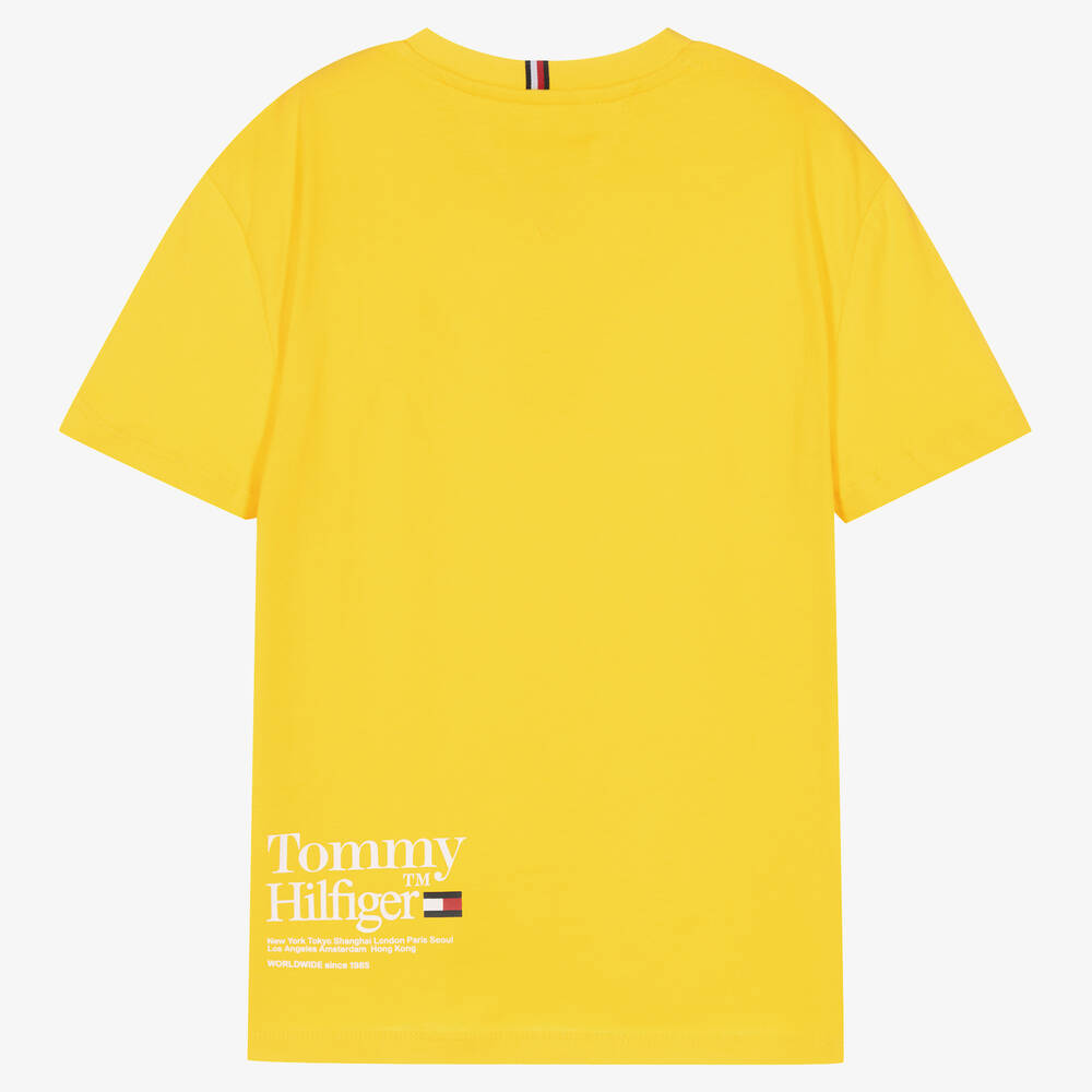 Tommy hilfiger t discount shirt jaune