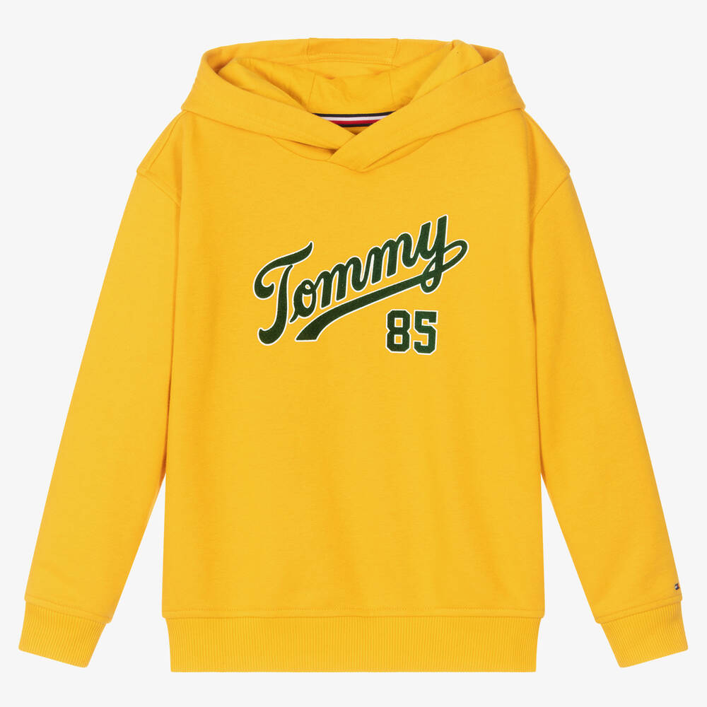 Tommy Hilfiger - Sweat à capuche universitaire jaune | Childrensalon