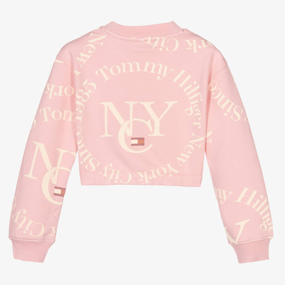 Tommy Hilfiger-Teen Girl Pink Logo Sweatshirt | Childrensalon Outlet