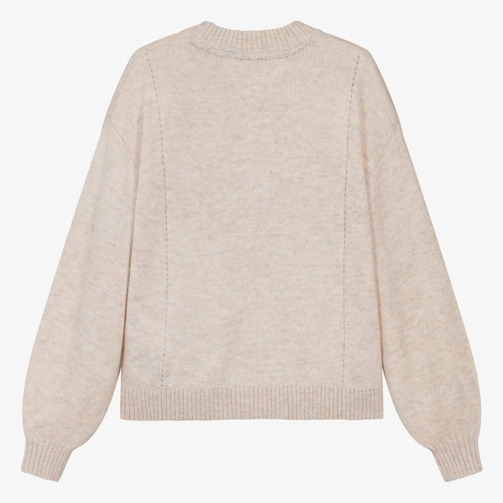 Beige tommy hilfiger sweater deals