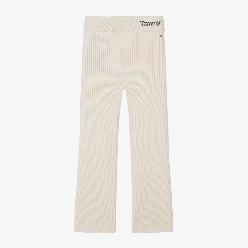 Tommy Hilfiger - Gerippte Teen Hose in Beige (M) | Childrensalon