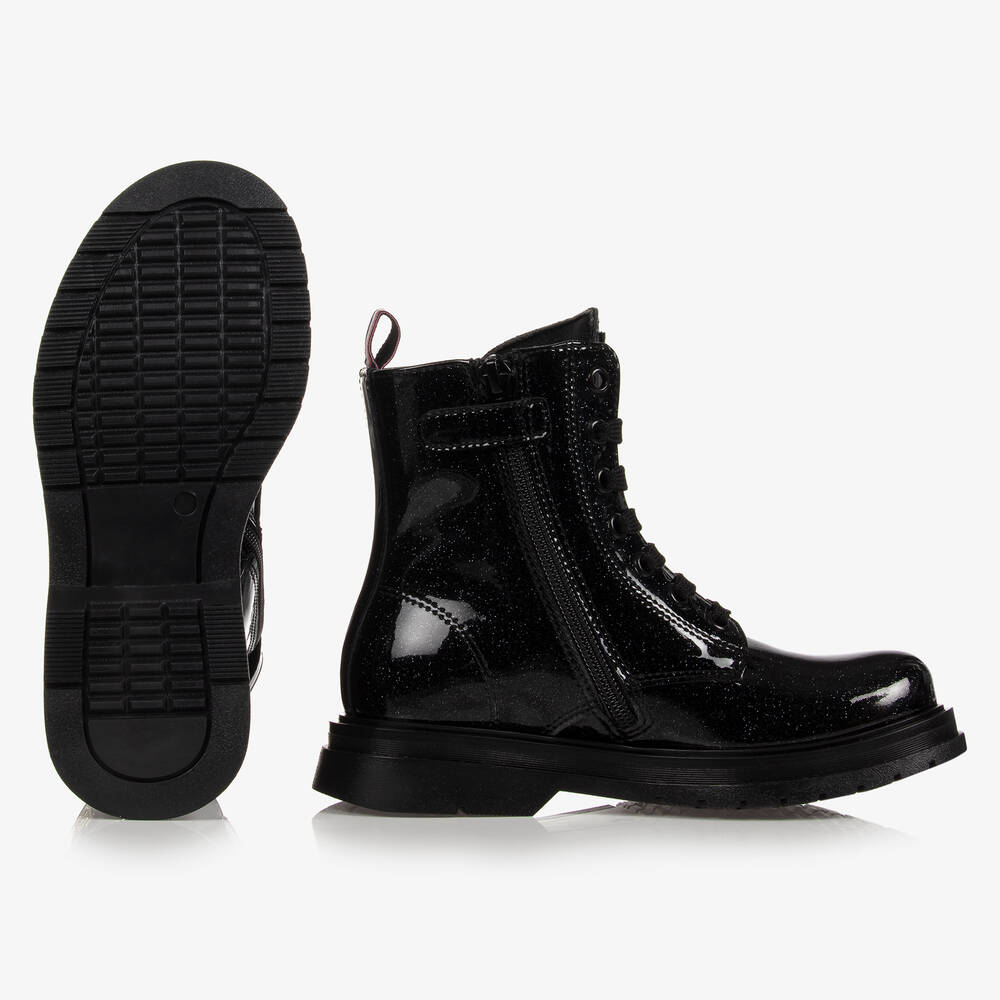 Tommy Hilfiger Bottines vernies noires Ado fille Childrensalon
