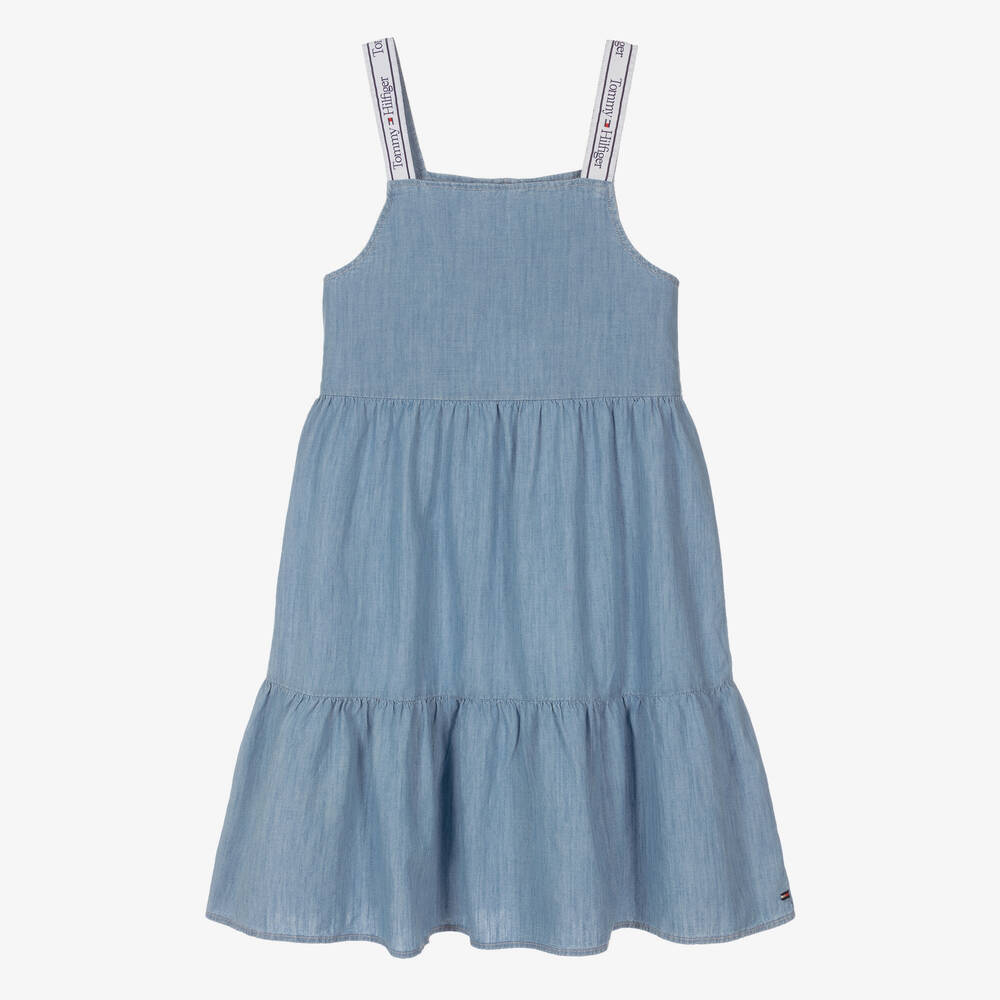 Tommy Hilfiger - Robe en chambray à ruban ado | Childrensalon